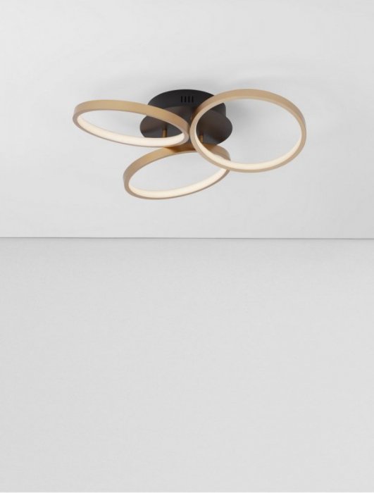 PLAFON LED NOWOCZESNY CZARNO ZŁOTY LUCES EXCLUSIVAS CROIX LE42656