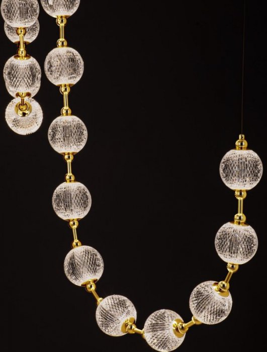 NOWOCZESNA LAMPA WISZĄCA ZŁOTA KULE AKRYLOWE GLAMOUR DESINGERSKA DO SALONU LUCES EXCLUSIVAS CANA LE42697