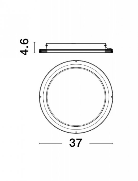 PLAFON LED OKRĄGŁY NOWOCZESNY RING DO SALONU KUCHNI KORYTARZA LUCES EXCLUSIVAS SABINAS LE42844