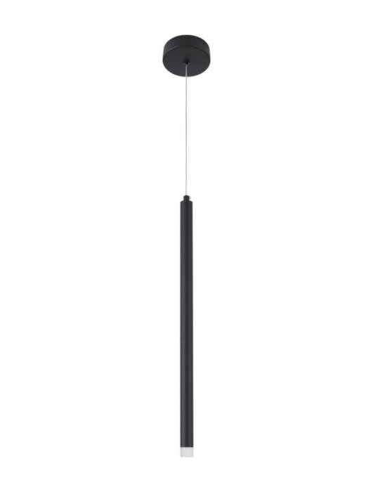 LAMPA WISZĄCA CZARNA TUBA LED NAD STÓŁ DO KUCHNI JADALNI SALONU NAD WYSPĘ LUCES EXCLUSIVAS TORREON LE42847