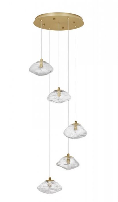 LAMPA WISZĄCA SZKLANA ZŁOTA NOWOCZESNA DO SALONU SYPIALNI KUCHNI LUCES EXCLUSIVAS NAYARIT LE42901