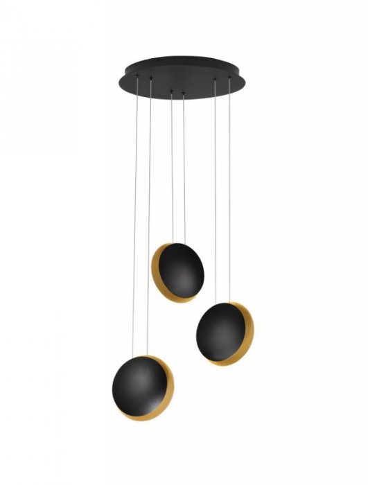 LAMPA WISZĄCA CZARNO ZŁOTA DEKORACYJNA LED NOWOCZESNA DO SALONU JADALNI KUCHNI NAD STÓŁ LUCES EXCLUSIVAS BACA LE43231