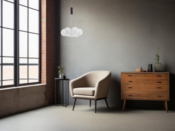 LAMPA NOWOCZESNA KULA BIAŁA SZKLANA LUCES EXCLUSIVAS ABALA LE43309
