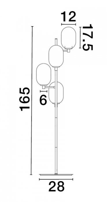 LAMPA PODŁOGOWA STOJĄCA STARE ZŁOTO MOSIĄDZ LUCES EXCLUSIVAS BADESI LE43354