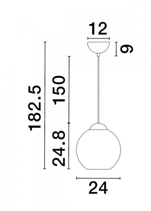 LAMPA WISZĄCA SZKLANA KULA NOWOCZESNA DO SALONU SYPIALNI KUCHNI JADALNI NAD STÓŁ LUCES EXCLUSIVAS BALMI LE43414