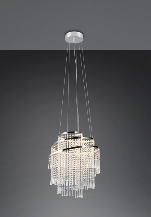 LAMPA WISZĄCA Z KRYSZTAŁKAMI GLAMOUR DO SYPIALNI SALONU POKOJU RL POMP R37349106 REALITY LEUCHTEN