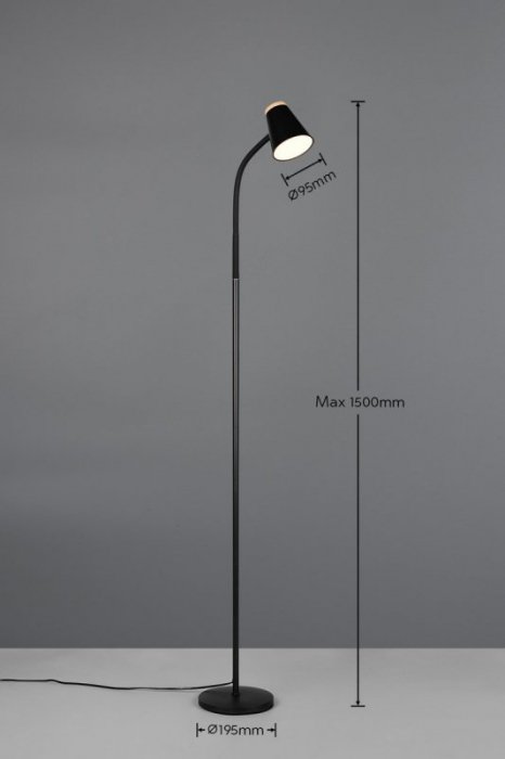 LAMPA PODŁOGOWA STOJĄCA METALOWA NOWOCZESNA RL PONGO R45831102