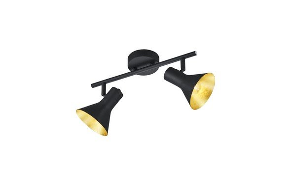 KINKIET PLAFON SPOT REFLEKTOR CZARNO ZŁOTY RL NINA R80162002