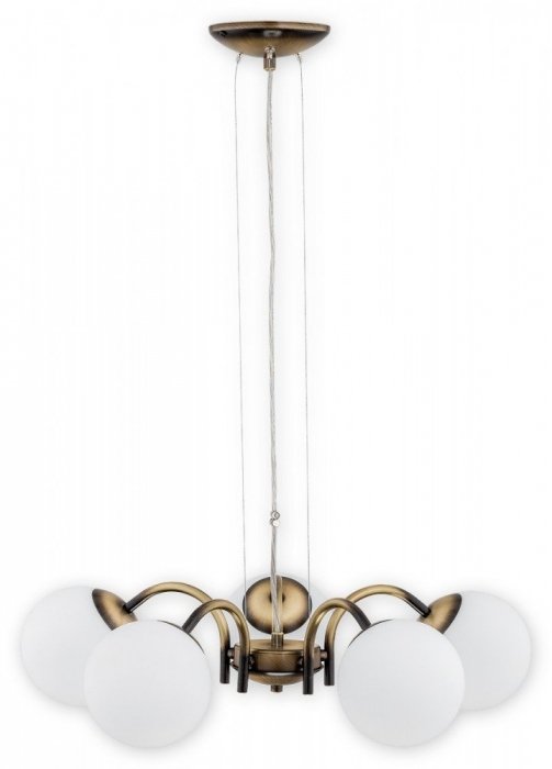 LAMPA WISZĄCA KLASYCZNA PATYNA KULE BIAŁE LEMIR NOL