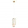 ITALUX SIMON MDM-3938/1 GD LAMPA WISZĄCA DRUCIANA SZKLANY KLOSZ DO SALONU 