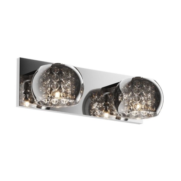 ZUMA LINE KINKIET KRYSZTAŁOWY Z KRYSZTAŁKAM PODWÓJNY CHROM W0076-02A-B5FZ CRYSTAL