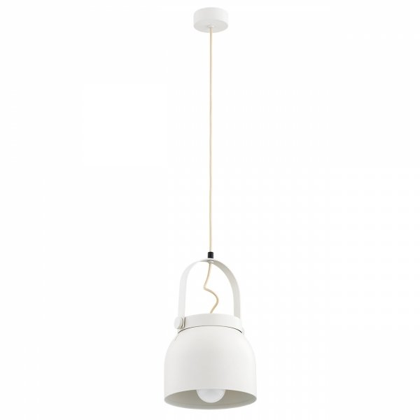 LAMPA WISZĄCA BIAŁA METALOWA INDUSTRIALNA DO KUCHNI NAD STÓŁ ARGON LOGAN 8280