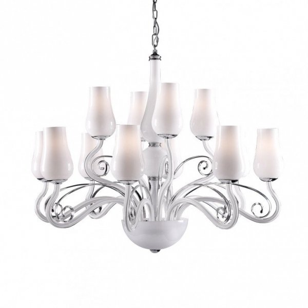 ITALUX LYBRA MD10904-12A LAMPA WISZĄCA NOWOCZESNA BIAŁA DO SALONU 