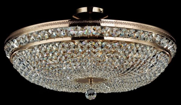 MAYTONI LAMPA kryształowa  plafon glamour patyna stare złoto Ottilia DIA700-CL-12-G