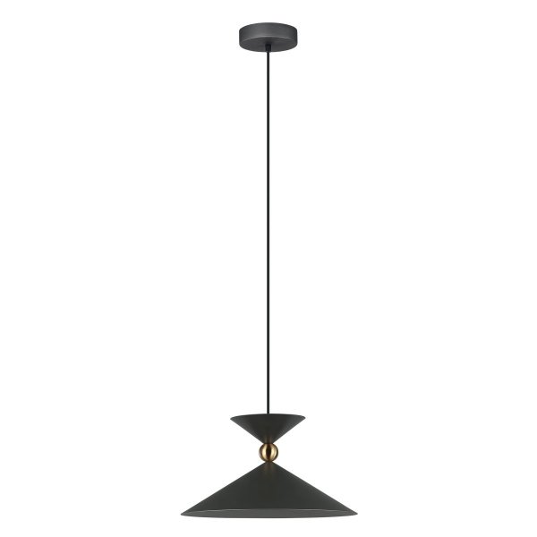 ITALUX QUELTO PND-84432-1-GR LAMPA WISZĄCA  METALOWA SZARA GRAFITOWA 