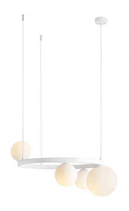ALDEX GARDA 4 RING WHITE 1099L_R LAMPA WISZĄCA BIAŁA KULE BIAŁE NAD STÓŁ