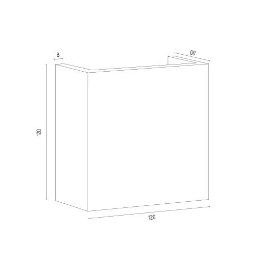 ARGON GENT 8359 KINKIET LED CZARNY METALOWY KWADRATOWY