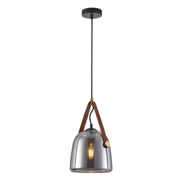 ITALUX SOLTA PND-24342-1-BK-SG LAMPA WISZĄCA DYMIONA  SZKLANA