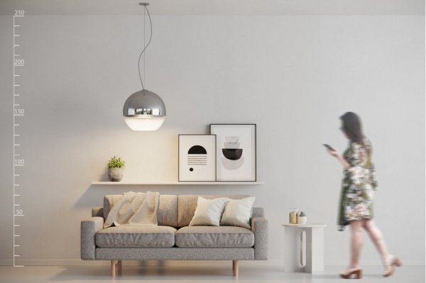AZZARDO SILVER BALL 40 AZ0734 LAMPA WISZĄCA ELEGANCKA NOWOCZESNA CHROM DUŻA