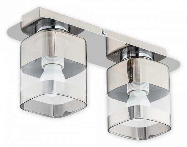 LAMPA SUFITOWA NOWOCZESNA CHROM SZKLANA CHROMS LEMIR 