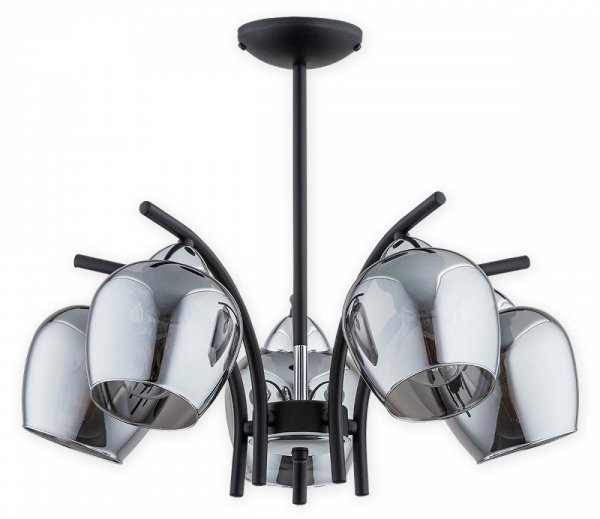 LAMPA WISZĄCA CZARNA GRAFITOWA SZKLANA LEMIR MARAL