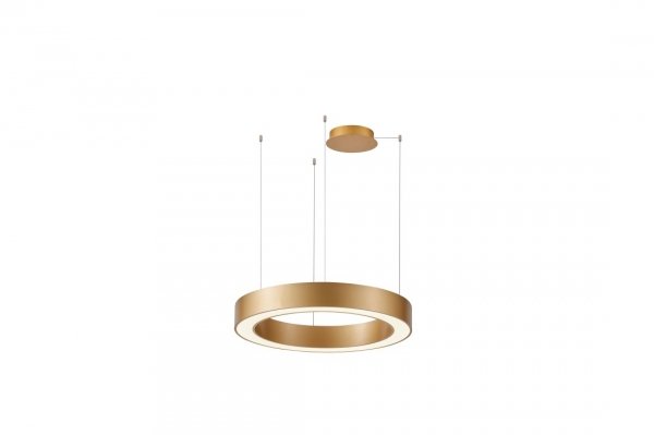 AZZARDO AZ5048 MARCO PENDANT 80CM CCT LAMPA WISZĄCA RING KOŁO OBRĘCZ ZŁOTA Z PILOTEM ZDALNEGO STEROWANIA