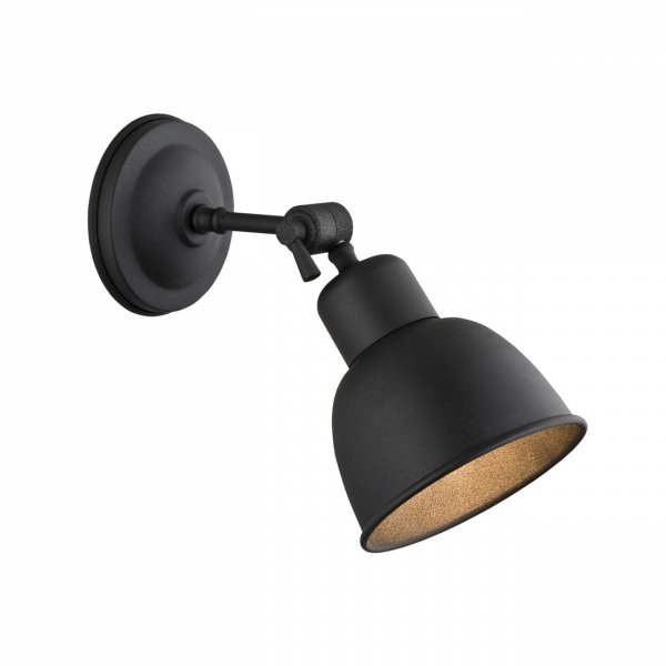 KINKIET METALOWY CZARNY DO SALONU SYPIALNI INDUSTRIALNY ARGON EUFRAT 3185