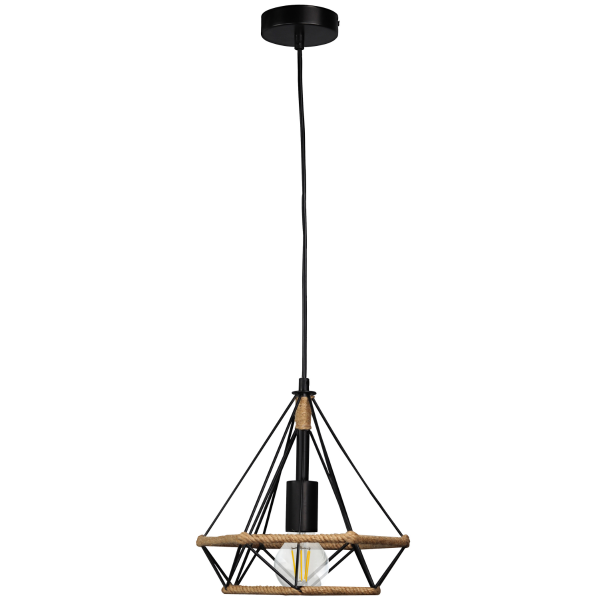 GOLDLUX POLUX ROPE BROXTON 314529 LAMPA WISZĄCA METALOWA SZNUR INDUSTRIALNA LOFT BOHO RUSTYKALNA