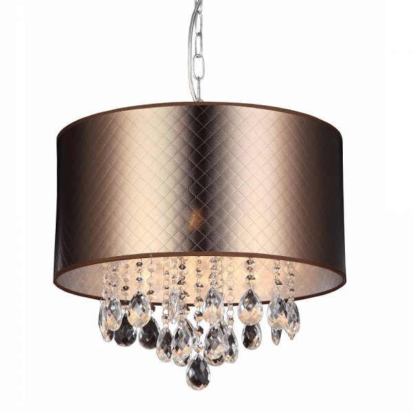 ITALUX MOTAN MDM2047/3 LAMPA WISZĄCA Z KRYSZTAŁKAMI GLAMOUR BRĄZ 