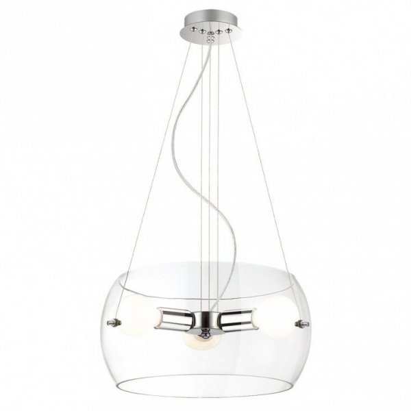 ITALUX LEMIO MA05020C-003 LAMPA WISZĄCA NOWOCZESNA SZKLANY KLOSZ CHROM DO SALONU 