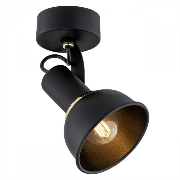 LAMPA SUFITOWA PLAFON SPOT CZARNO ZŁOTY NOWOCZESNY ARGON TWIST 4900