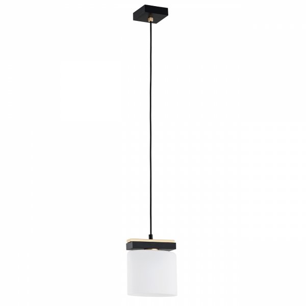 ARGON CANOA 8276 LAMPA WISZĄCA CZARNO ZŁOTA Z BIAŁYM KLOSZEM