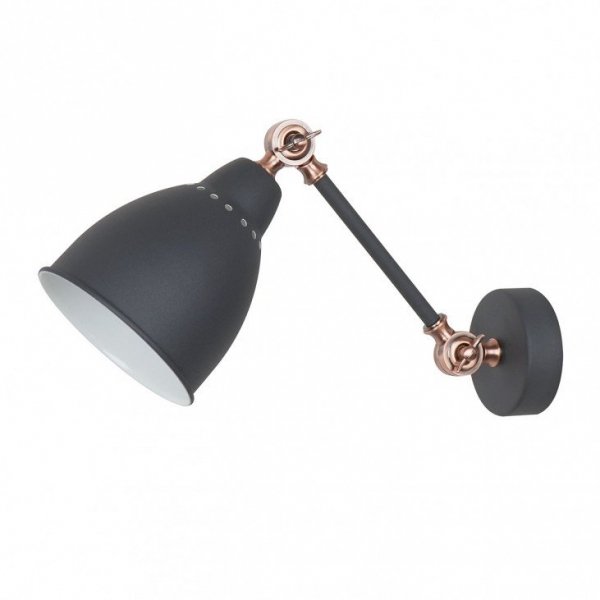 ITALUX SONNY MB-HN5010-1-B KINKIET INDUSTRIALNY REGULOWANY GRAFITOWY DO SYPIALNI 