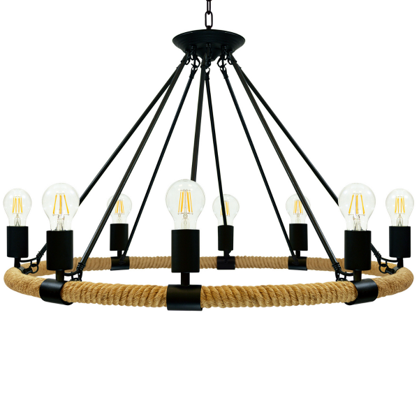 GOLDLUX POLUX ROPE ARTHUR 307927 LAMPA WISZĄCA NA KOLE SZNUR INDUSTRIALNA LOFT BOHO RUSTYKALNA