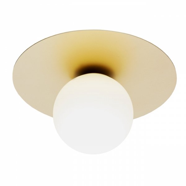 LAMPA SUFITOWA PLAFON SPOT ZŁOTA KULA MLECZNA BIAŁA DO SALONU SYPIALNI POKOJU  ARGON SPELLO 8262 