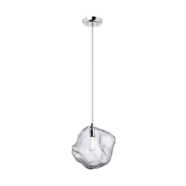 ZUMA LINE P0488-01A-F4AC ROCK LAMPA WISZĄCA SZKLANA CHROM