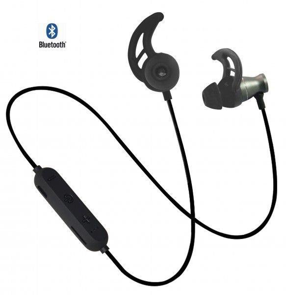 Słuchawki z mikrofonem Rebeltec BOLT bezprzewodowa Bluetooth stereo sportowe czarno-srebrne