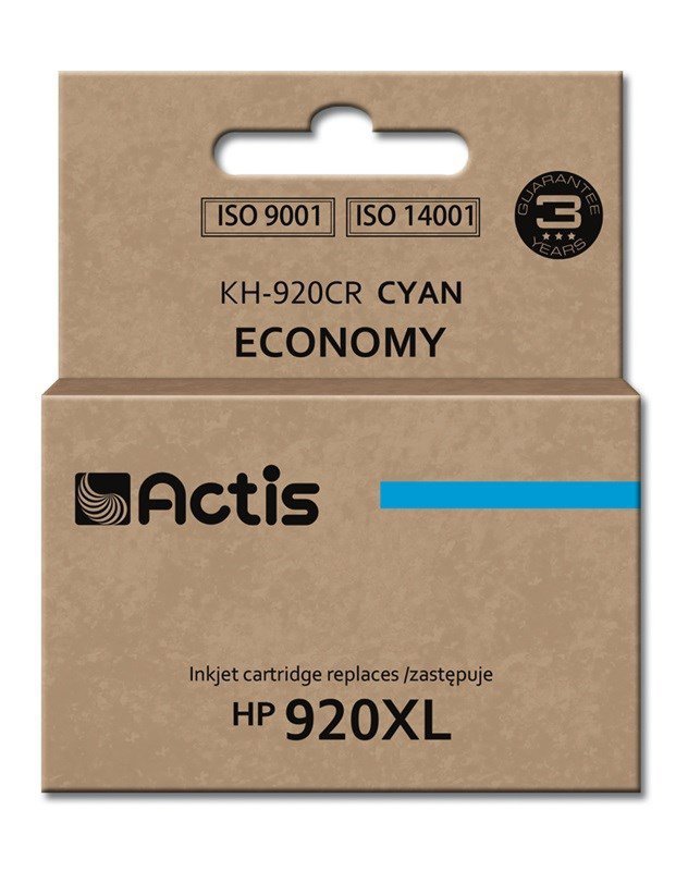 Tusz ACTIS KH-920CR (zamiennik HP 920XL CD972AE; Standard; 12 ml; niebieski)