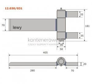 12.031 Zawias kontenera 405x181 prawy