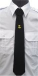 krawat koloru czarnego z kotwicą