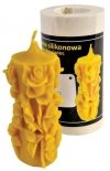 Forma silikonowa Świeca z różami - wys. 11cm