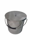 Container with a spout for wax, honey with a lid and handles (stainless)