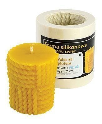 Forma silikonowa Walec ze splotem – wys. 7cm