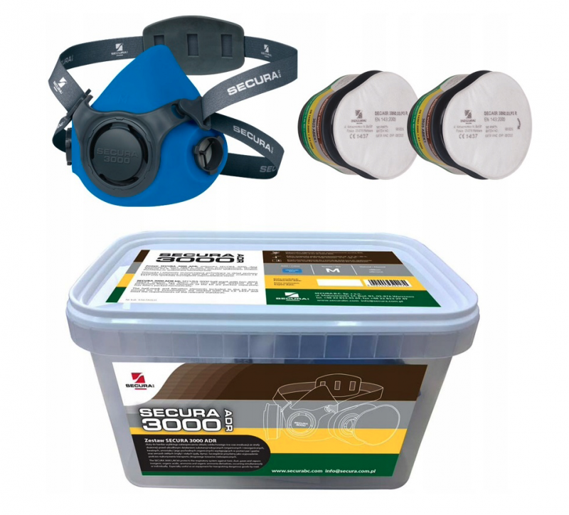 Secura 3000 ADR protective mask with filters