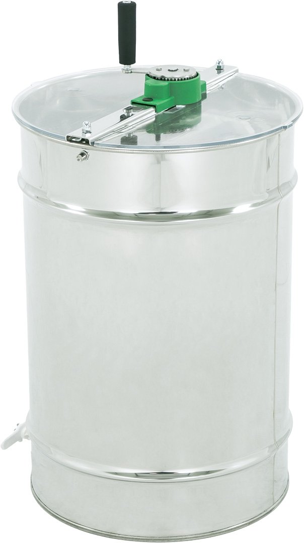 Tangential 2-frame honey extractor Ø420 mm, frame: 2/4 DB, manual (top drive), without legs – SAXO