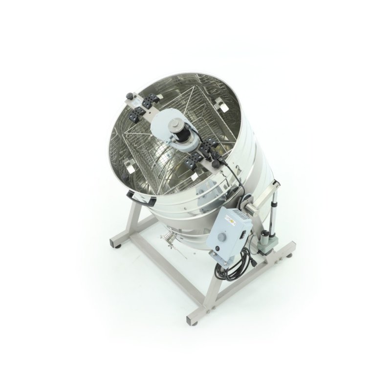 4-frame diagonal honey extractor, universal basket, FI 600, electric 230V, electric lowering of the drum, (adapted for the disab
