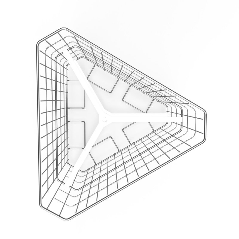 Kosz diagonalny, 3-ramkowy