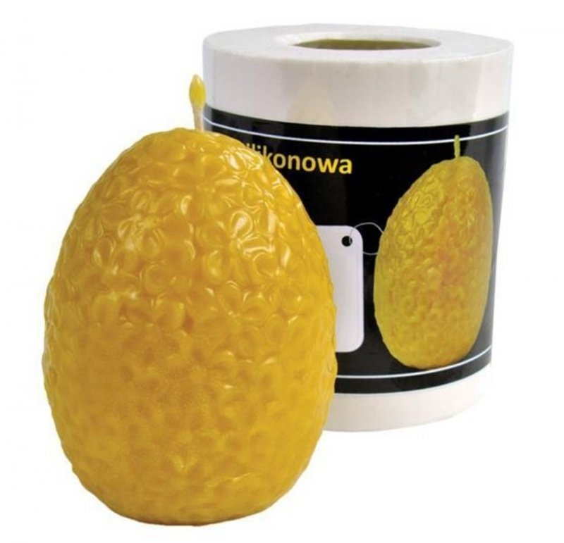 Forma silikonowa - Jajko w kwiaty – wys. 9 cm