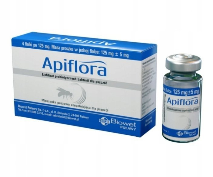 Apiflora 4 fiolki po 125 mg probiotyk dla pszczół