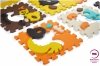 Mata edukacyjna piankowe puzzle 90 x 90 x 1cm - pianka EVA - wzór: zwierzątka